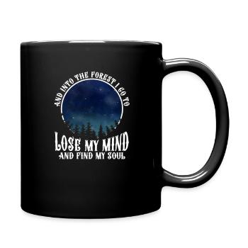 forêt - Mug uni - noir - Droite