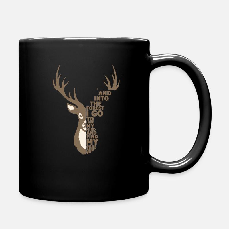 Forest woods wood tree trees forester gift - Full Colour Mug - black