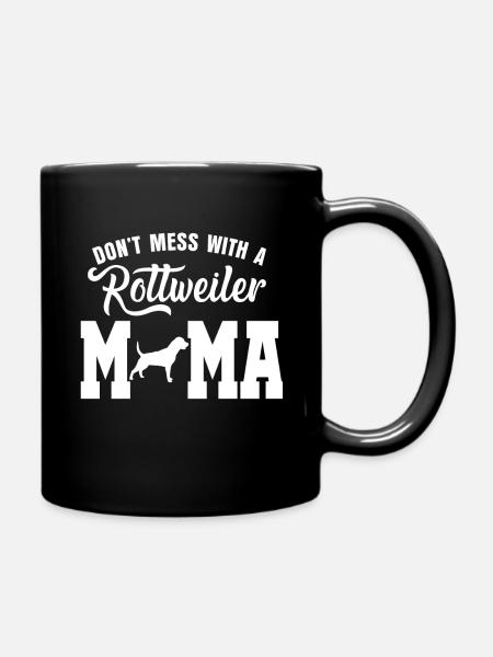 Rottweiler Mutter - Tasse einfarbig - Schwarz