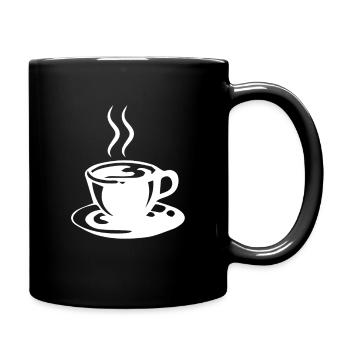 Kaffee - Tasse einfarbig - Schwarz - Rechts