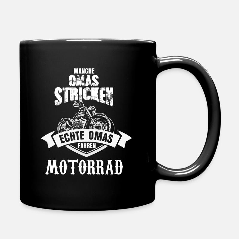 Motorrad Maschine Oma - Tasse einfarbig - Schwarz