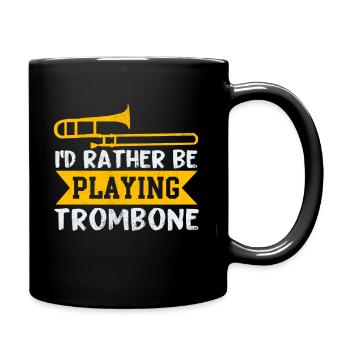 Cool Posaune Lustige Sprüche Posaunisten Geschenk - Tasse einfarbig - Schwarz - Rechts
