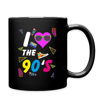 Années 90 Love Mixtape Sneaker costume couleurs colorées - Mug uni - noir - Droite