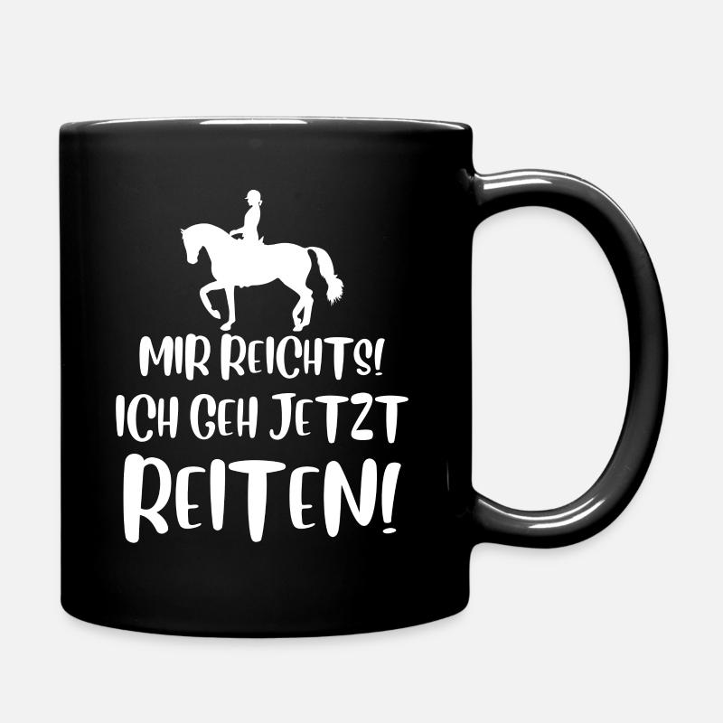 Pferd Pferde Reiter Reiten | Design - Tasse einfarbig - Schwarz