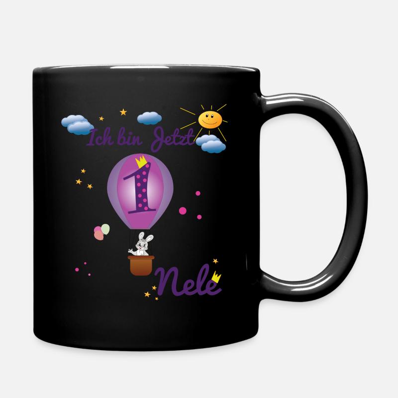 Erster Geburtstag von Nele - Tasse einfarbig - Schwarz