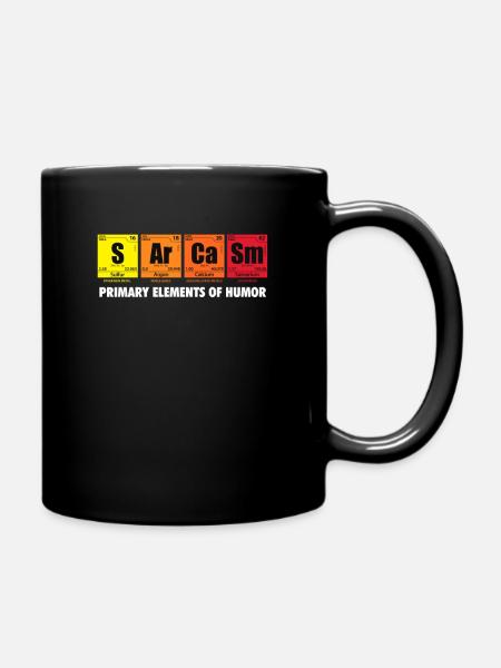 sarcasm - Full Colour Mug - black