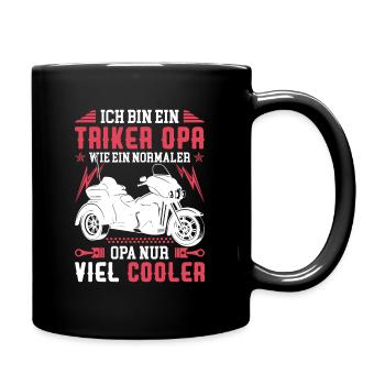 Trike Triker Opa - Tasse einfarbig - Schwarz - Rechts