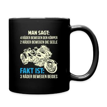 Trike - Tasse einfarbig - Schwarz - Rechts