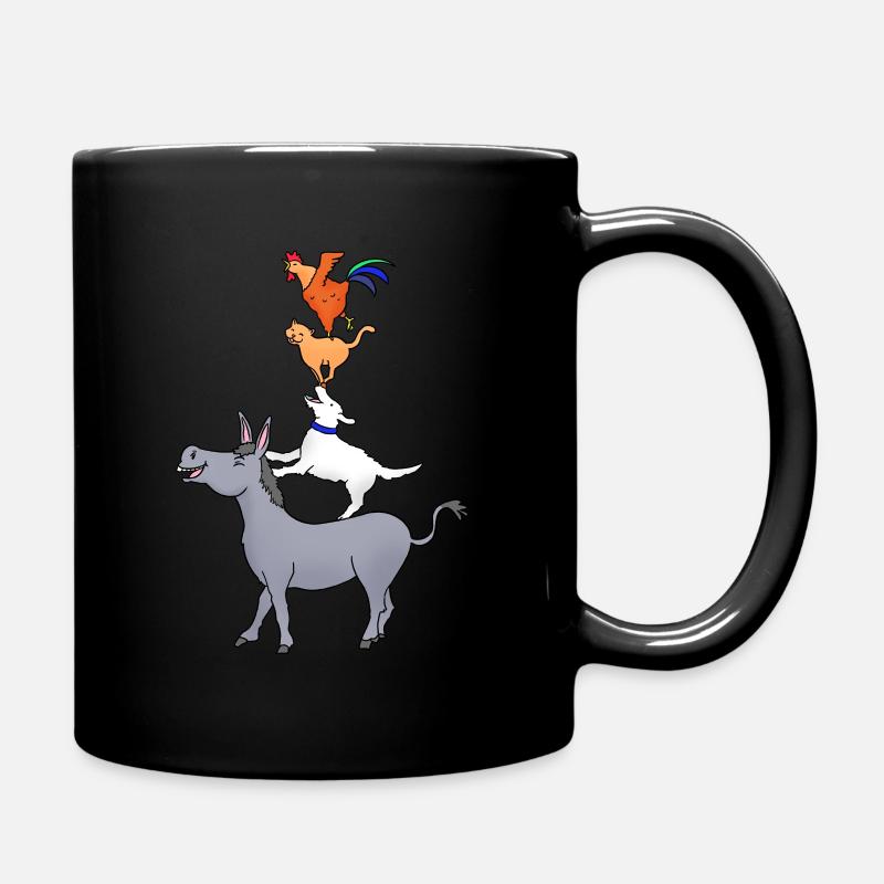 Bremen Town Musicians, gift from Bremen - Full Colour Mug - black