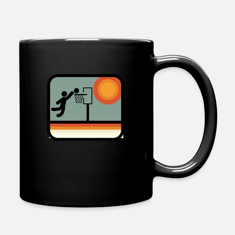 Vintage Basketball Geschenkidee - Tasse einfarbig - Schwarz
