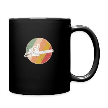 Baumfäller Motorsäge Kettensäge Retro - Tasse einfarbig - Schwarz - Rechts