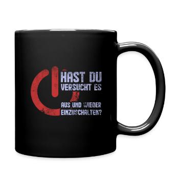 Aus Und Einschalten Informatiker Nerd - Tasse einfarbig - Schwarz - Rechts