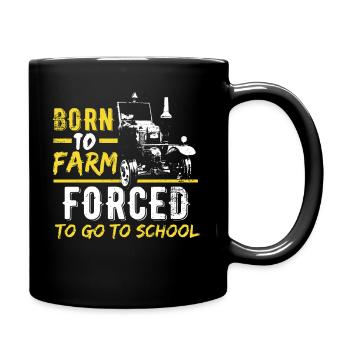 Farming Gift design 4 Kids | Born to Farm - Full Colour Mug - black - Right