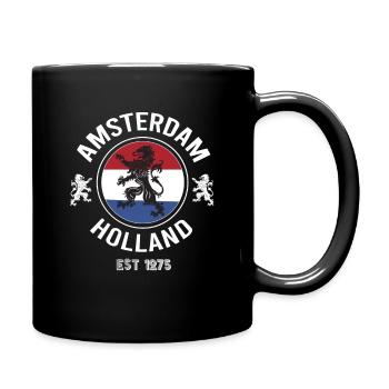 Amsterdam Hollande - Mug uni - noir - Droite