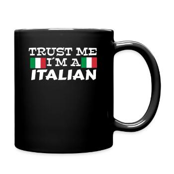 Italien - Tasse einfarbig - Schwarz - Rechts