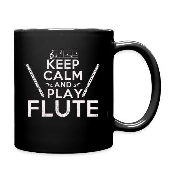 Keep Calm Flûtiste Flûtiste Idée cadeau - Mug uni - noir - Droite