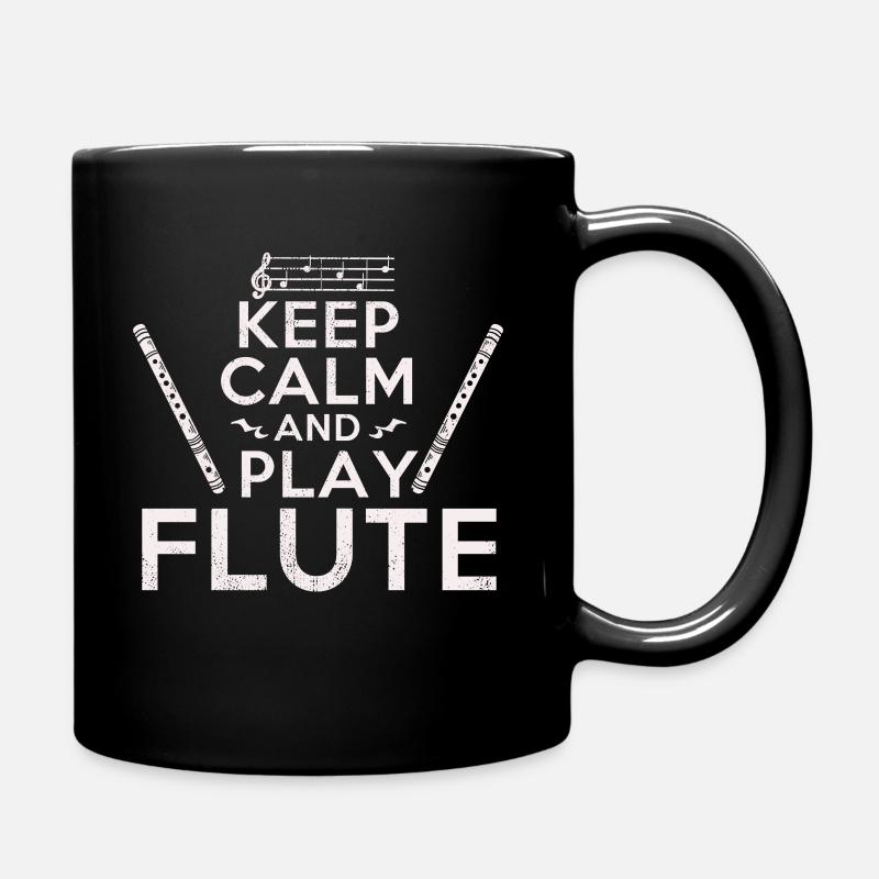 Keep Calm Flûtiste Flûtiste Idée cadeau - Mug uni - noir
