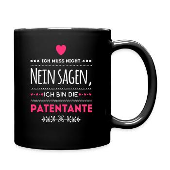 Je n'ai pas à dire non je suis la marraine - Mug uni - noir - Droite
