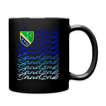 Sandzak DNA Proud Sandzak Roots colorfull sandzak - Full Colour Mug - black - Right
