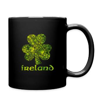 Trèfle Irlande - Mug uni - noir - Droite