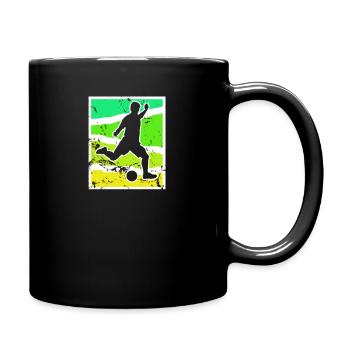 Fußball - Tasse einfarbig - Schwarz - Rechts