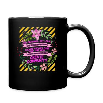 save the planet - Tasse einfarbig - Schwarz - Rechts