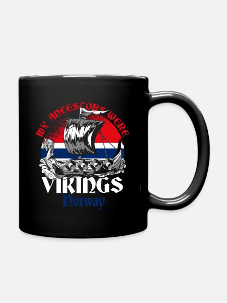 Norway Vikings - Full Colour Mug - black
