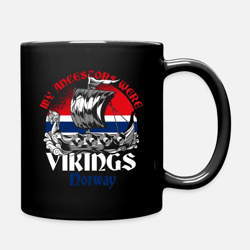 Norwegen Wikinger - Tasse einfarbig - Schwarz