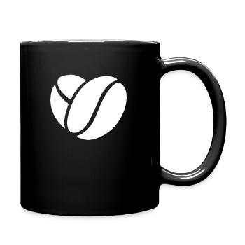 Kaffee - Tasse einfarbig - Schwarz - Rechts