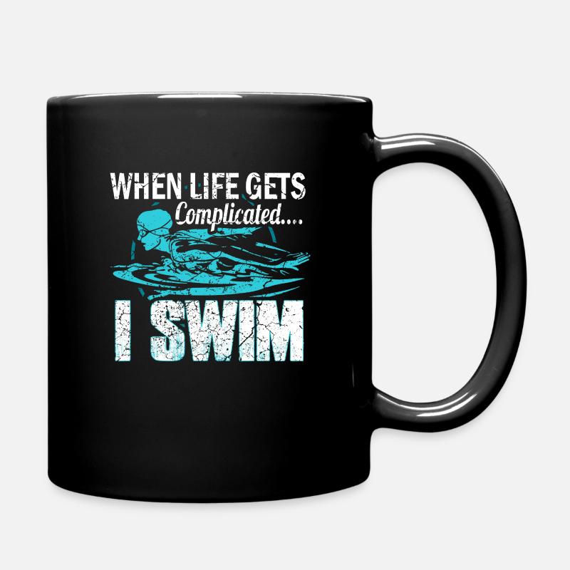 Swimming Swimmer Swimmer - Full Colour Mug - black