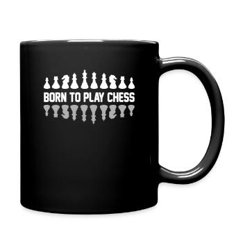 Schach - Tasse einfarbig - Schwarz - Rechts