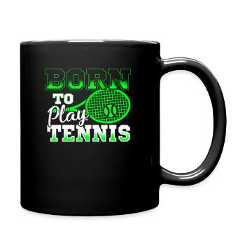 tennis - Mug uni - noir - Droite