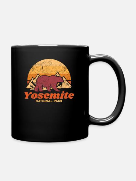 Parc National Vintage Vintage de Yosemite - Mug uni - noir