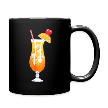 Tequila Sunrise Cocktail Longdrink Gift - Full Colour Mug - black - Right