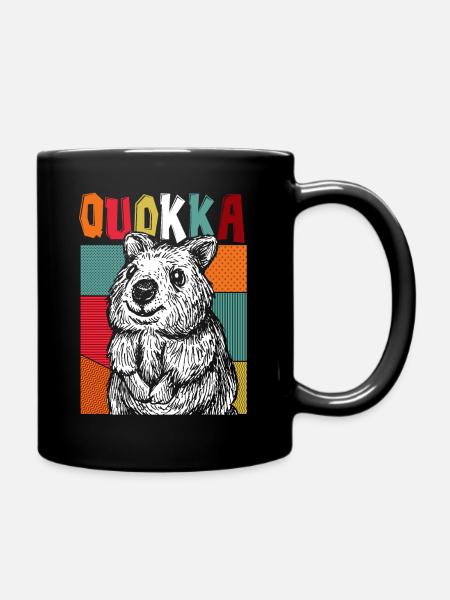 Quokka Lieblingstier - Tasse einfarbig - Schwarz