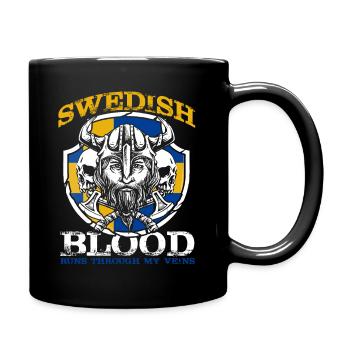 Sweden nation - Full Colour Mug - black - Right