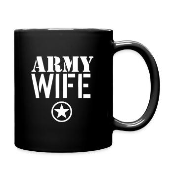 Femme armée - Mug uni - noir - Droite