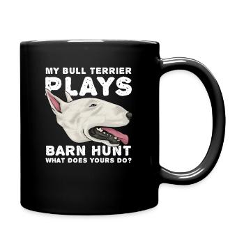 Bull Terrier - Mug uni - noir - Droite