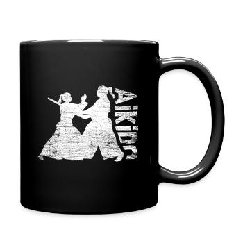 Aïkido combattante cadeau - Mug uni - noir - Droite