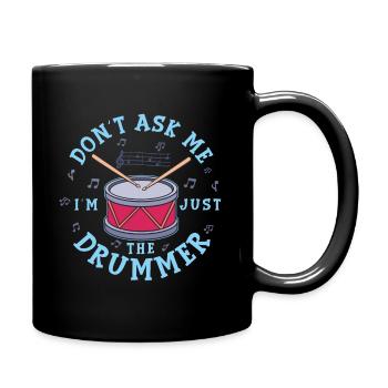 Schlagzeuger - Tasse einfarbig - Schwarz - Rechts
