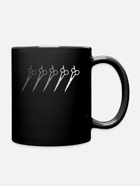 Schere - Tasse einfarbig - Schwarz