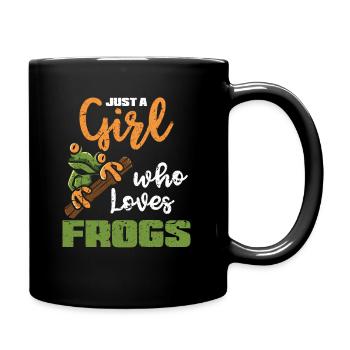 Frog Girl - Full Colour Mug - black - Right