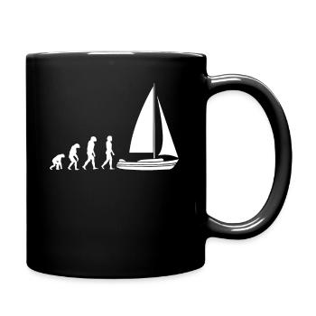 Sailor evolution sailing sailboat - Full Colour Mug - black - Right