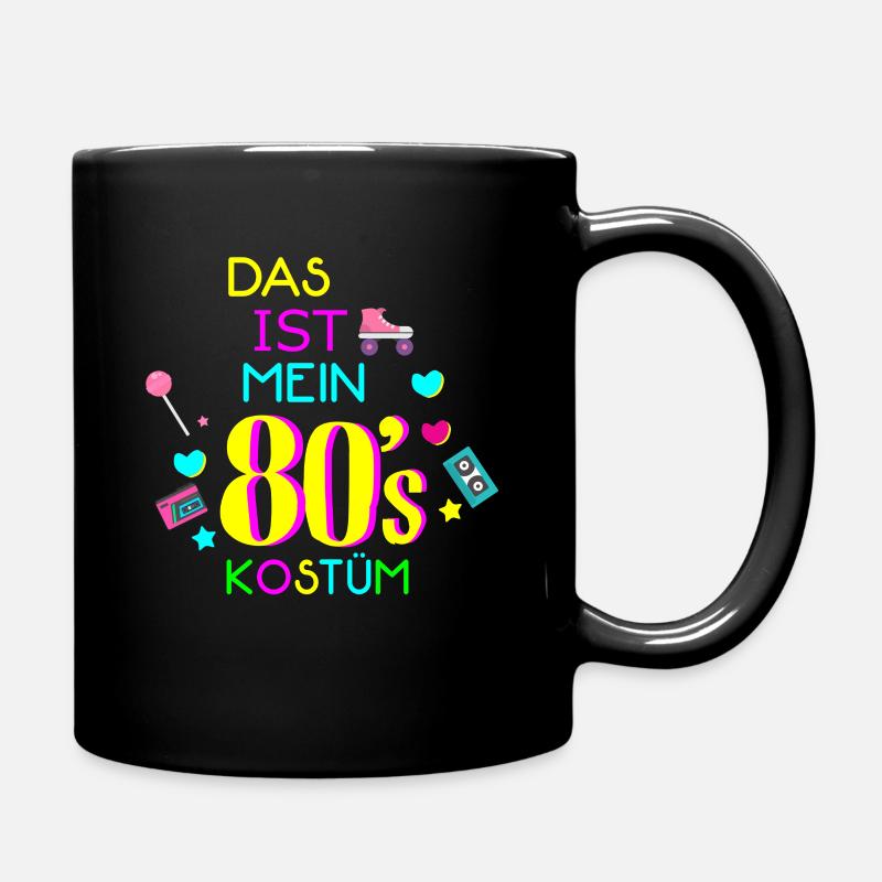 80er - Tasse einfarbig - Schwarz