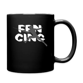 Fechten - Tasse einfarbig - Schwarz - Rechts
