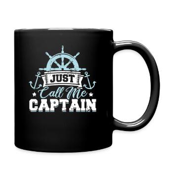 Just call me Captain - Tasse einfarbig - Schwarz - Rechts