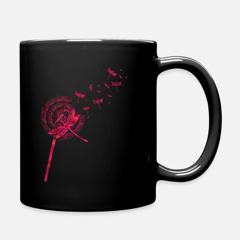 Pissenlit libellule - Mug uni - noir