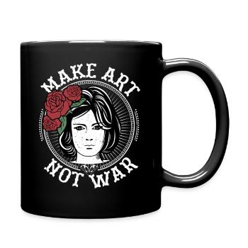 Make Art Not War product, Art Tee, Artist design - Mug uni - noir - Droite
