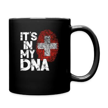 Schweiz Switzerland Geschenk - Tasse einfarbig - Schwarz - Rechts