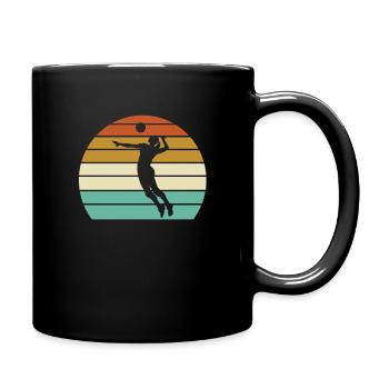 Volleyball Retro - Full Colour Mug - black - Right